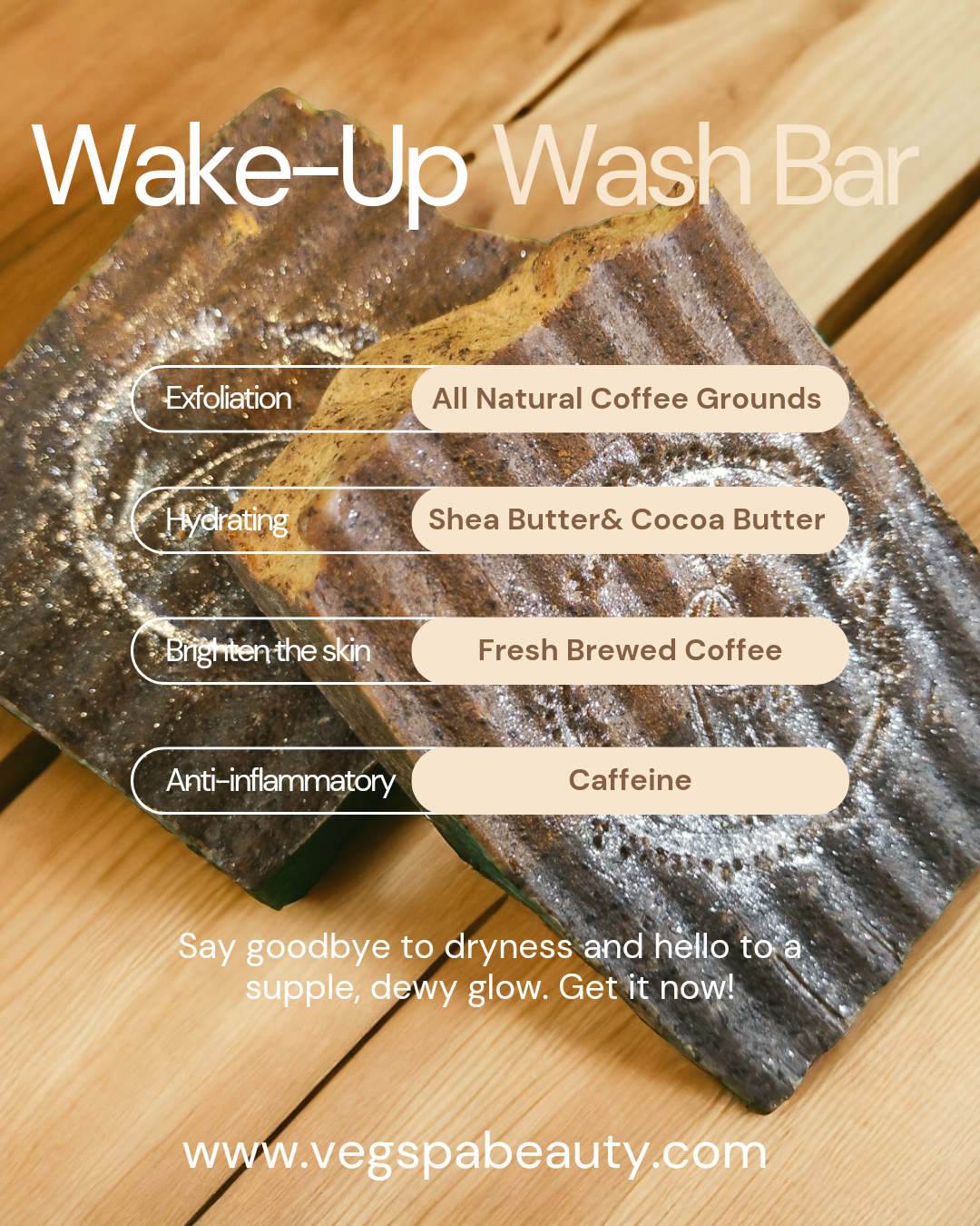 Wake Up Wash Bar (Exfoliating Coffee Soap)