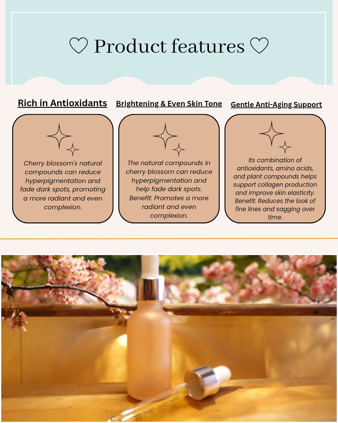 Cherry Blossom Moisturizing Face Serum